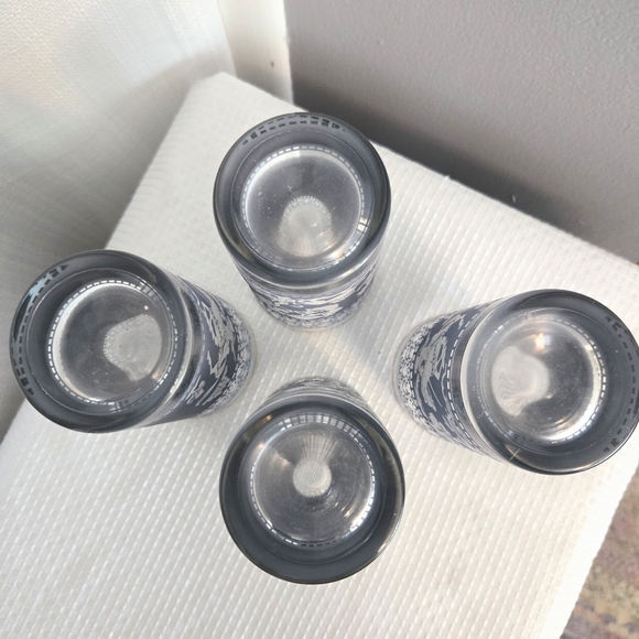 Vtg Hazel Atlas Knight Horses Glasses Cocktail Wedgewood Barware Tumblers - Picture 6 of 7